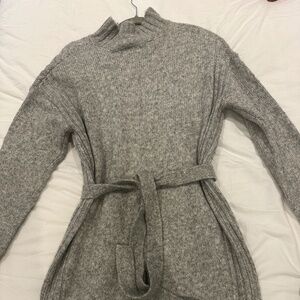Midi Grey Sweater Dress